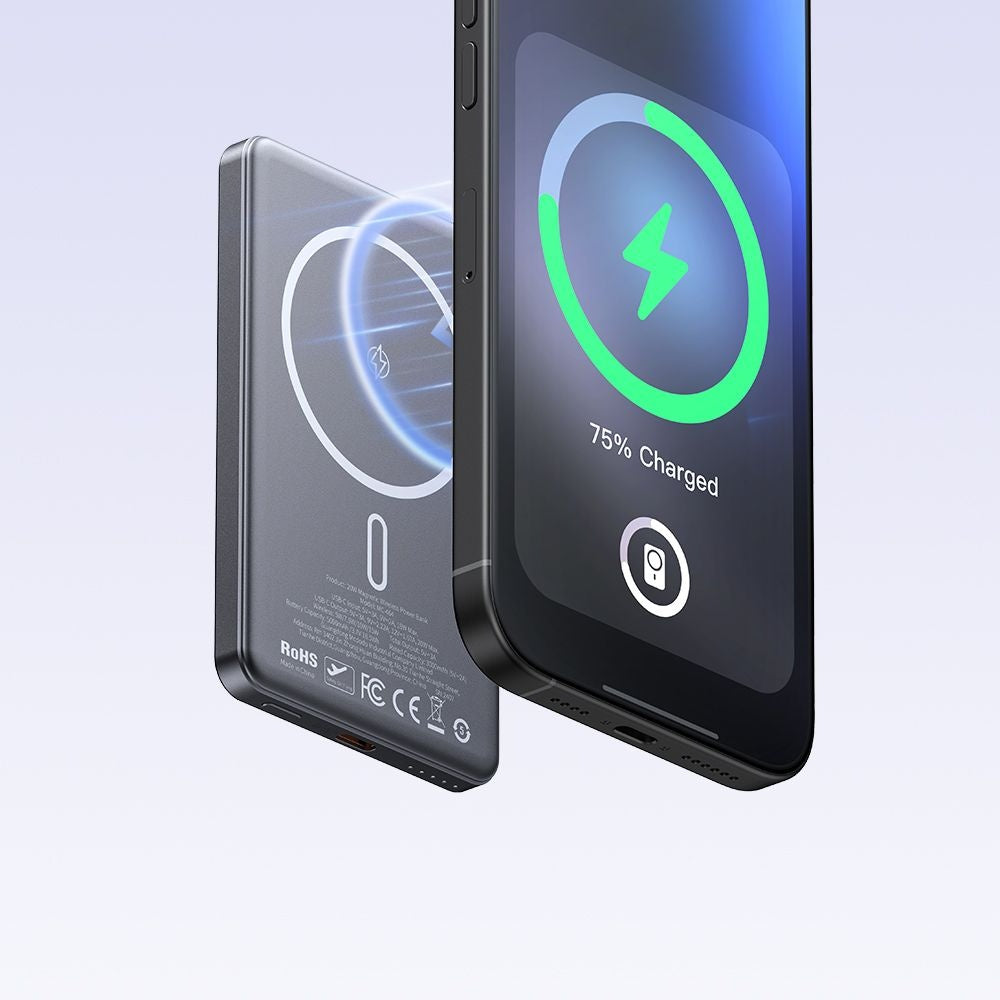 Externá bezdrôtová batéria McDodo MC-4641 Meta, 5000mAh, 20W, PD + FQI, 1 x QI - 1 x USB-C, čierna