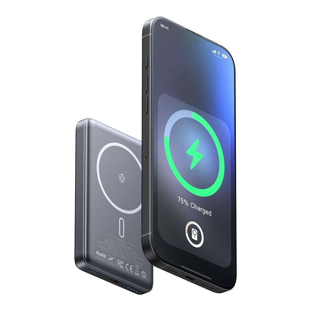 Externá bezdrôtová batéria McDodo MC-4651 Meta, 10000mAh, 20W, PD + FQI, 1 x QI - 1 x USB-C, Čierna