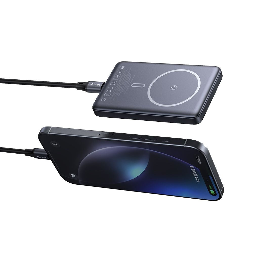 Externá bezdrôtová batéria McDodo MC-4651 Meta, 10000mAh, 20W, PD + FQI, 1 x QI - 1 x USB-C, Čierna
