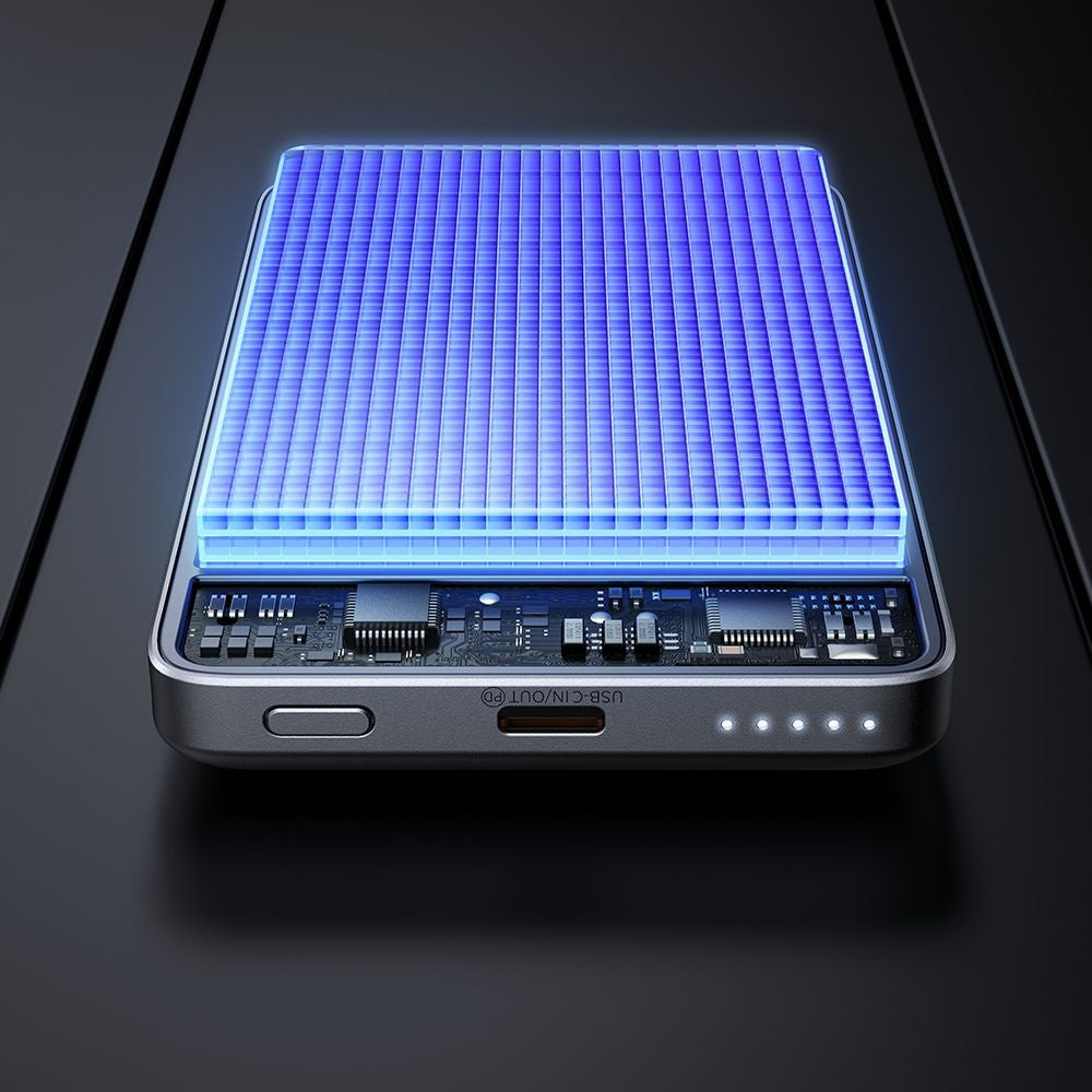 Externá bezdrôtová batéria McDodo MC-4651 Meta, 10000mAh, 20W, PD + FQI, 1 x QI - 1 x USB-C, Čierna