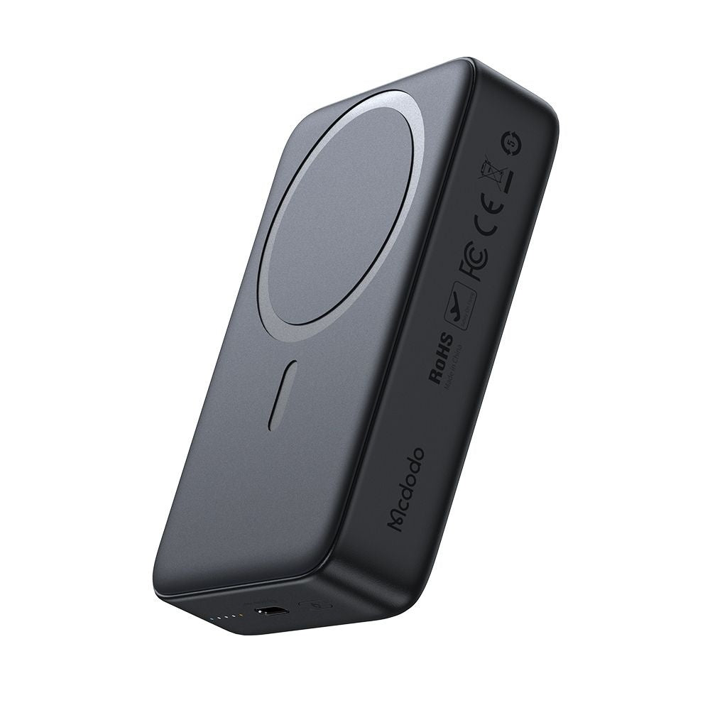 Bezdrôtová externá batéria McDodo MC-5021 Ambilight, 20000mAh, 20W, PD + FQI, 1 x QI - 1 x USB-C, Čierna