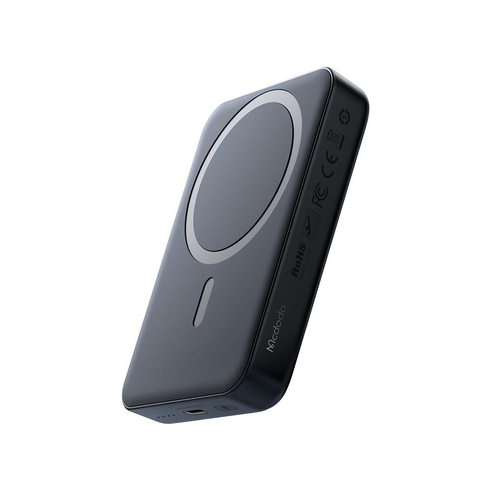 Externá bezdrôtová batéria McDodo MC-5931 Ambilight, 10000mAh, 30W, PD + FQI, 1 x QI - 1 x USB-C, Čierna