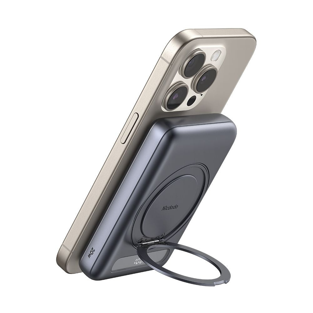 Externá bezdrôtová batéria McDodo MC-8371 Meta, 10000mAh, 20W, PD + FQI, 1 x QI - 1 x USB-C, Sivá