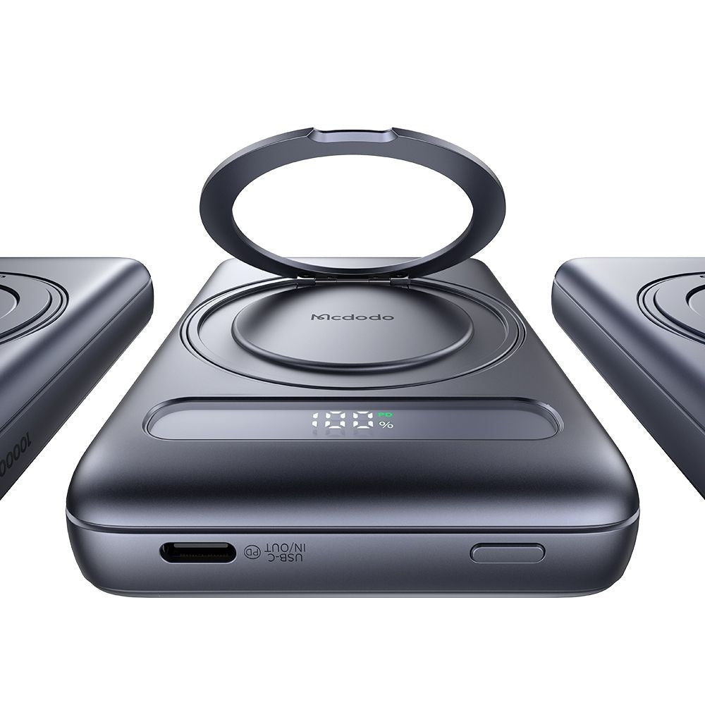 Externá bezdrôtová batéria McDodo MC-8371 Meta, 10000mAh, 20W, PD + FQI, 1 x QI - 1 x USB-C, Sivá