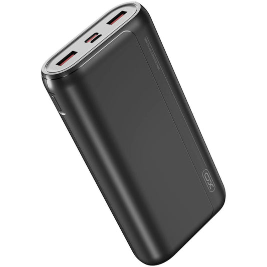 Externá batéria XO Design PR127, 20000mAh, 22.5W, QC + PD, 1 x USB-C - 2 x USB-A, Čierna