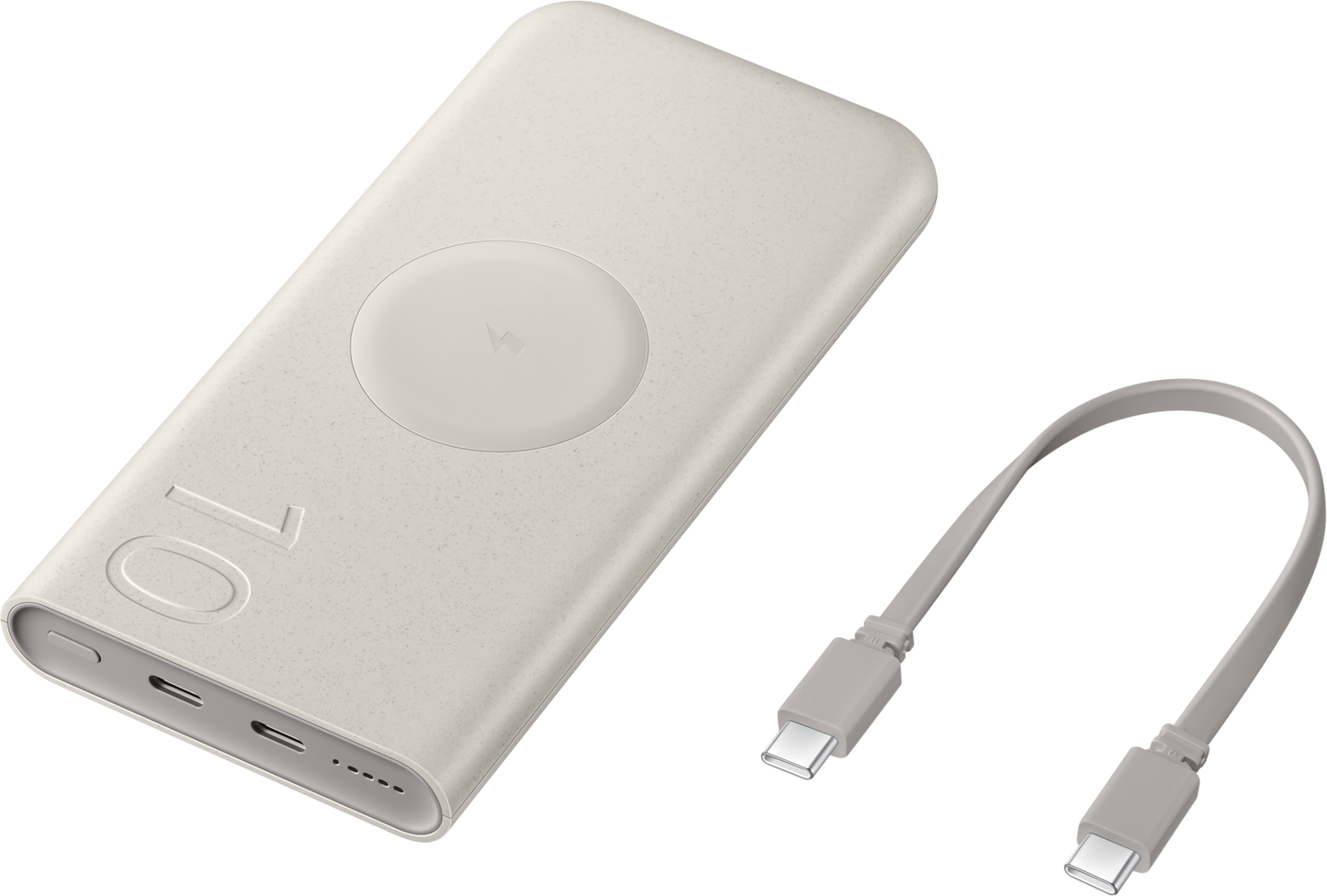 Externá bezdrôtová batéria Samsung, 10000mAh, 25W, PD + FQI, 1 x QI - 2 x USB-C, Béžová EB-U2510XUEGEU