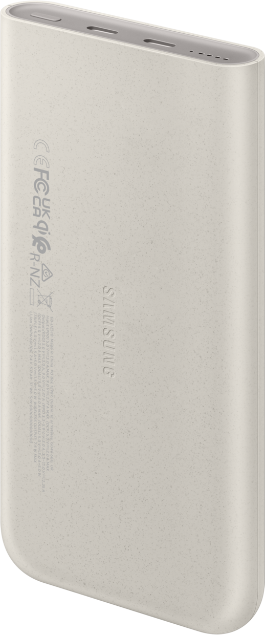 Externá bezdrôtová batéria Samsung, 10000mAh, 25W, PD + FQI, 1 x QI - 2 x USB-C, Béžová EB-U2510XUEGEU