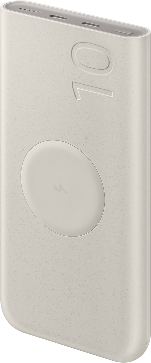 Externá bezdrôtová batéria Samsung, 10000mAh, 25W, PD + FQI, 1 x QI - 2 x USB-C, Béžová EB-U2510XUEGEU