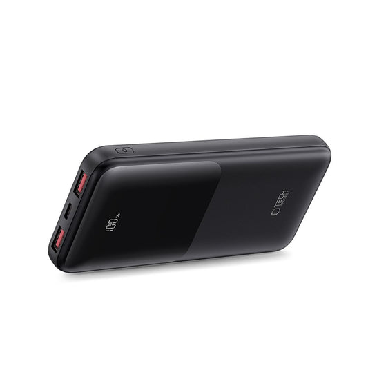 Externá batéria Tech-Protect PB01, 10000mAh, 22.5W, QC + PD, 1 x USB-C - 2 x USB-A, Čierna