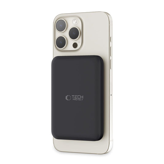 Tech-Protect PB10 LifeMag externá bezdrôtová batéria, 5000 mAh, 15 W, PD + FQI, 1 x QI - 1 x USB-C, čierna
