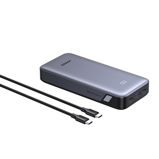 Externá batéria UGREEN Nexode PB532 (55989B), 20000mAh, 30W, QC + PD, 1 x USB-A - 2 x USB-C, sivá