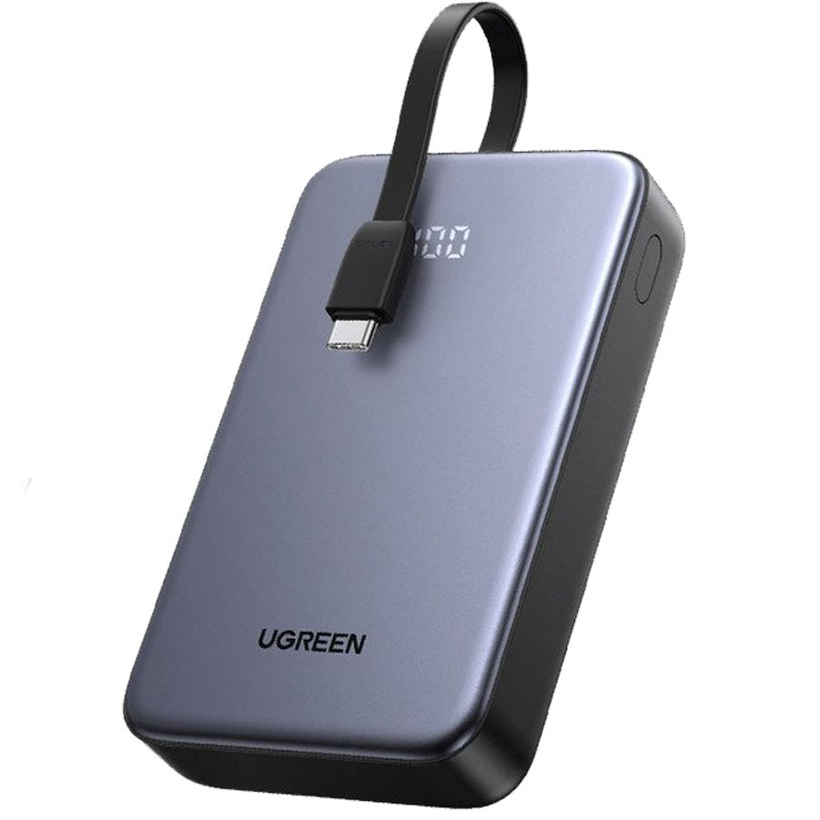 Externá batéria UGREEN PB505, 20000mAh, 22.5W, QC + PD, 1 x USB-A - 2 x USB-C, Sivá