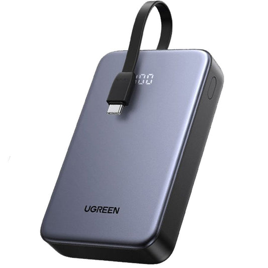 Externá batéria UGREEN PB505, 20000mAh, 22.5W, QC + PD, 1 x USB-A - 2 x USB-C, Sivá