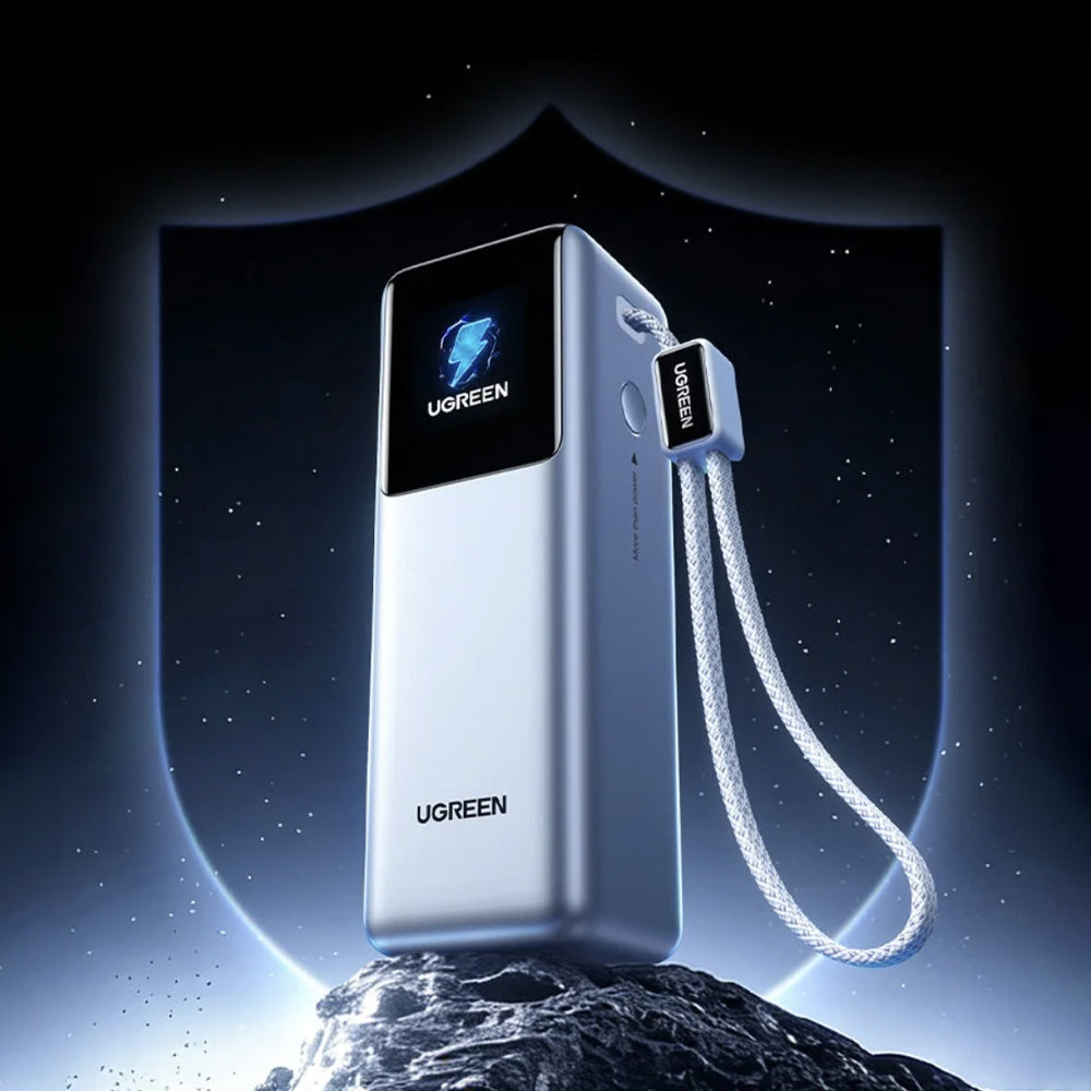 Externá batéria UGREEN PB728 (75702B), 25000mAh, 200W, QC + PD, 1 x USB-A - 3 x USB-C, Sivá