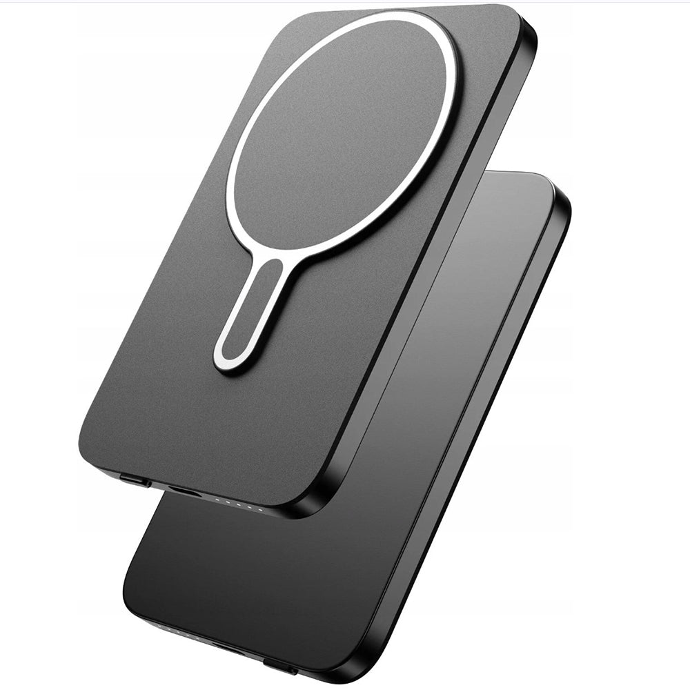 Externá bezdrôtová batéria 3MK MagSnap Go, 5000mAh, 20W, PD + FQI, 1 x QI - 1 x USB-C, Sivá