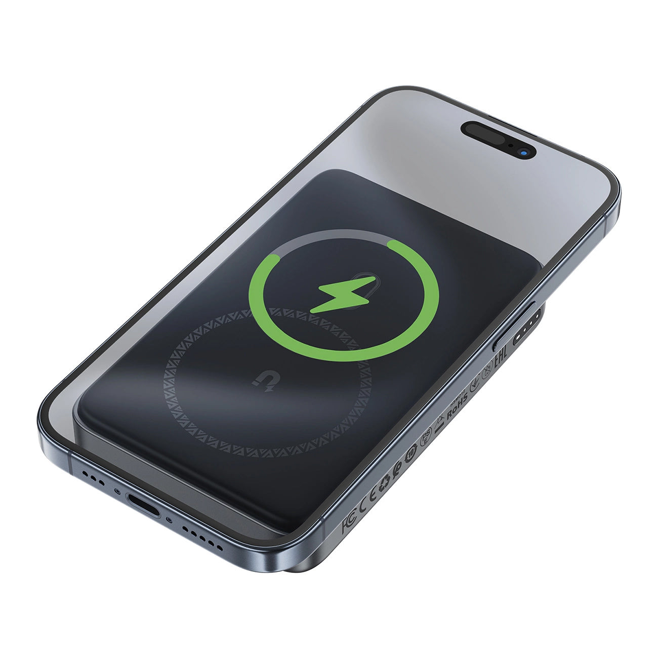 Externá bezdrôtová batéria Acefast M10, 10000mAh, 30W, PD + FQI, 1 x QI - 2 x USB-C, Čierna