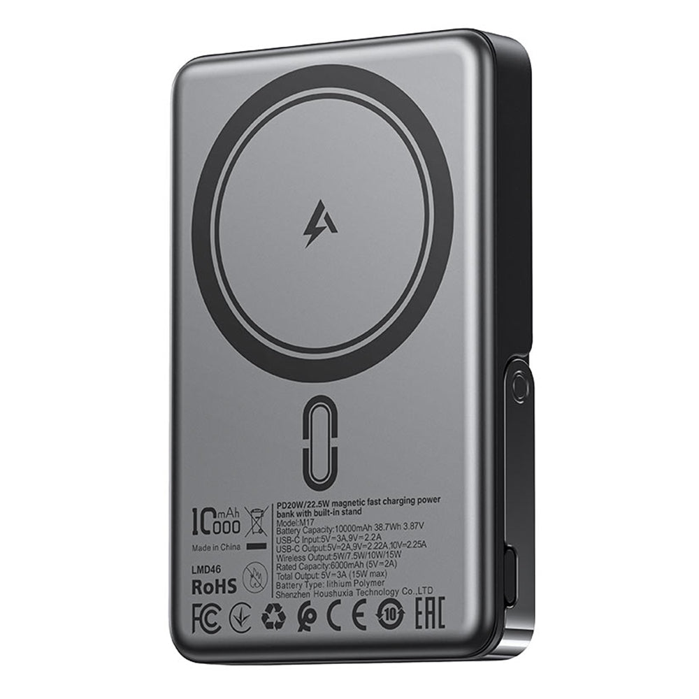 Bezdrôtová externá batéria Acefast M17, 10000mAh, 22.5W, PD + FQI, 1 x QI - 1 x USB-C, čierna