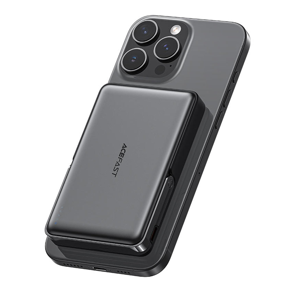 Bezdrôtová externá batéria Acefast M17, 10000mAh, 22.5W, PD + FQI, 1 x QI - 1 x USB-C, čierna