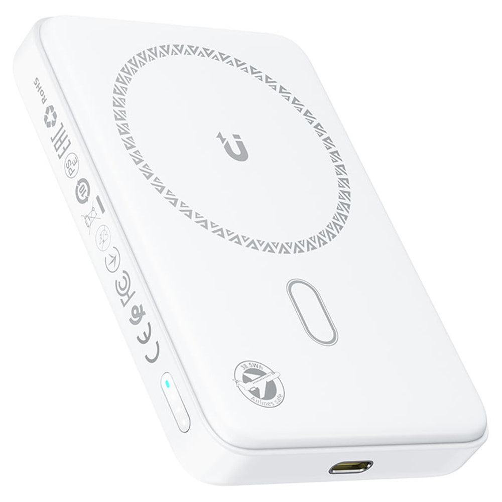 Externá bezdrôtová batéria Acefast M26, 10000mAh, 20W, PD + FQI, 1 x QI - 1 x USB-C, Biela