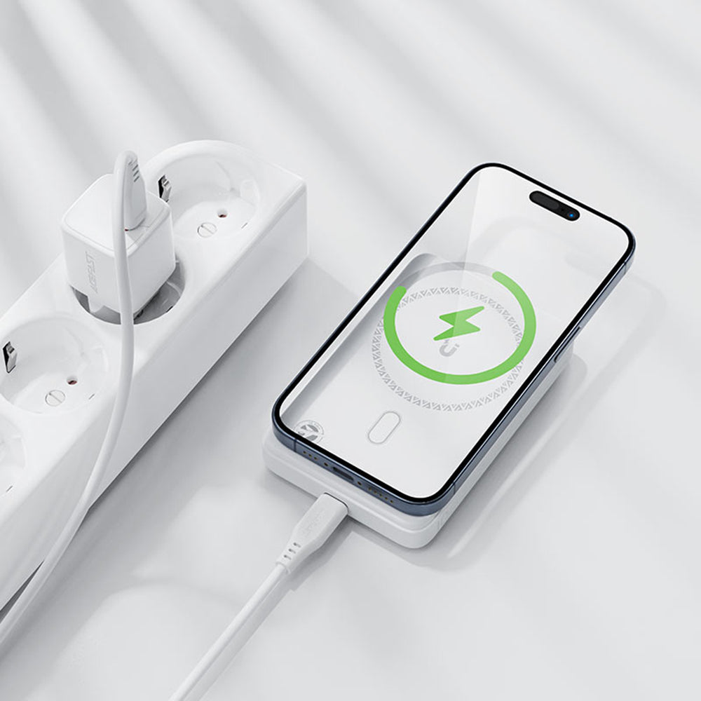 Externá bezdrôtová batéria Acefast M26, 10000mAh, 20W, PD + FQI, 1 x QI - 1 x USB-C, Biela