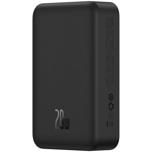 Externá bezdrôtová batéria Baseus Magnetic Mini, 20000mAh, 20W, PD + FQI, 1 x QI - 1 x USB-C, Čierna PPCX150001