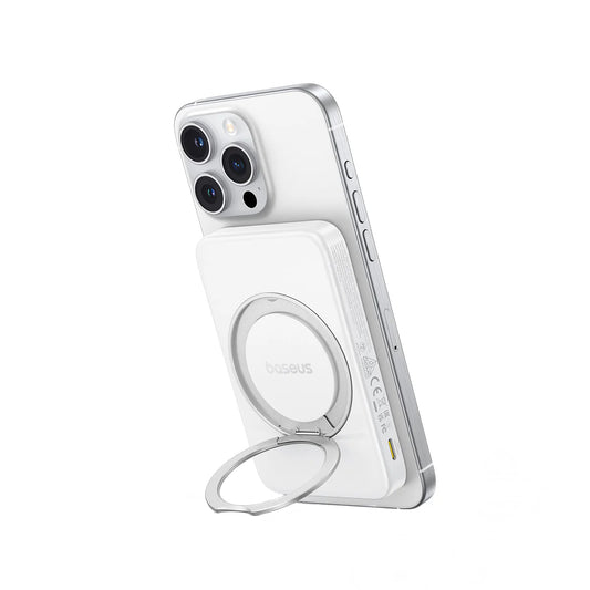 Externá bezdrôtová batéria Baseus PicoGo, 5000mAh, 20W, PD + FQI, 1 x QI - 1 x USB-C, Biela P10076800213-01