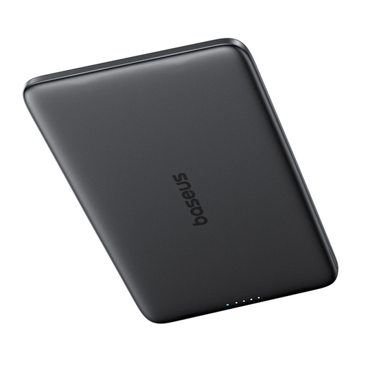 Externá bezdrôtová batéria Baseus PicoGo AM41, 5000mAh, 20W, PD + FQI, 1 x QI - 1 x USB-C, Čierna