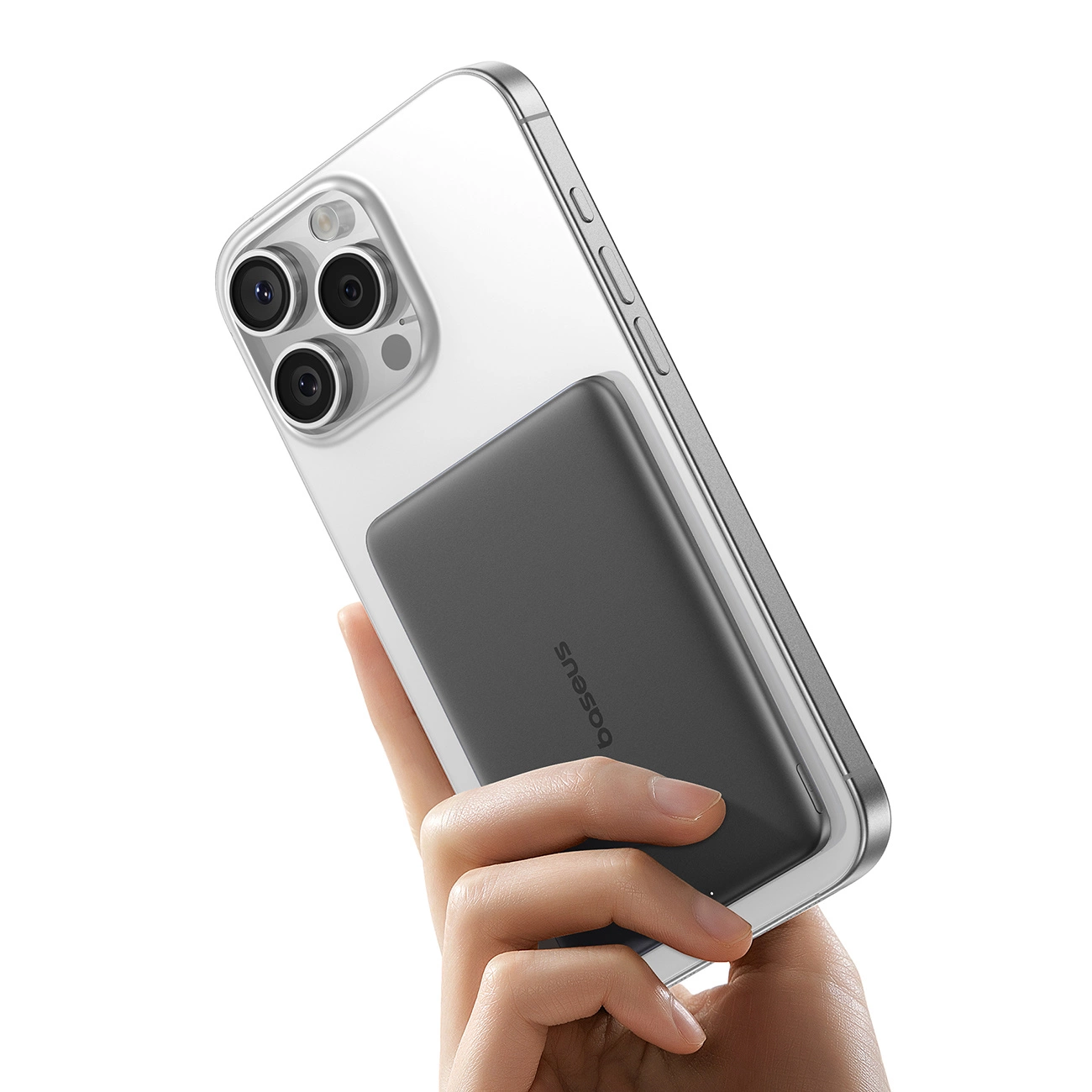 Externá bezdrôtová batéria Baseus PicoGo AM41, 5000mAh, 20W, PD + FQI, 1 x QI - 1 x USB-C, Čierna