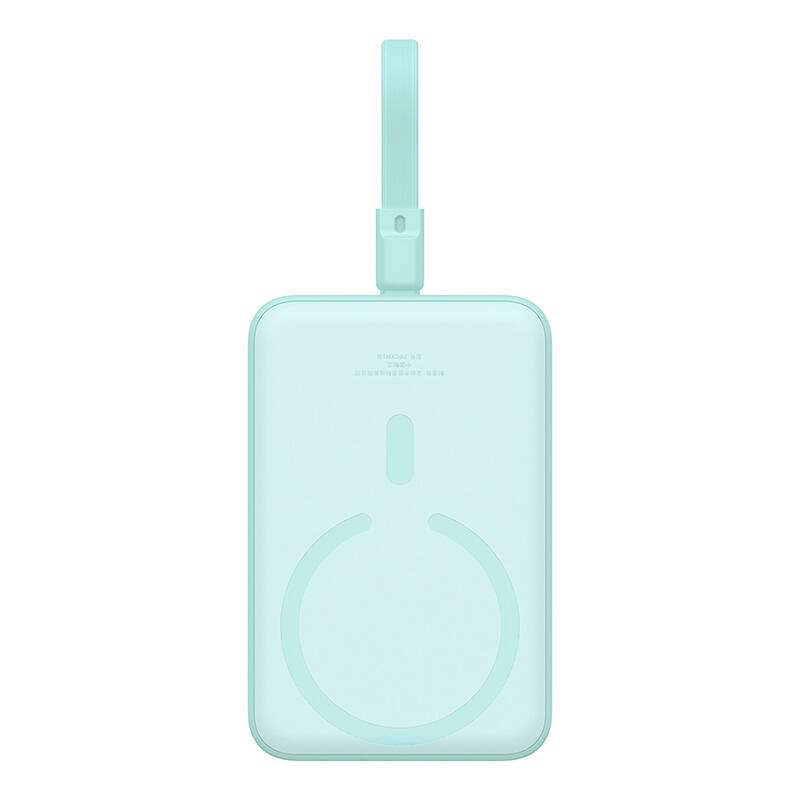 Externá bezdrôtová batéria Baseus Magnetic Mini, 10000mAh, 20W, PD + FQI, 1 x Lightning - 1 x QI - 1 x USB-C, Zelená P10022109333-00