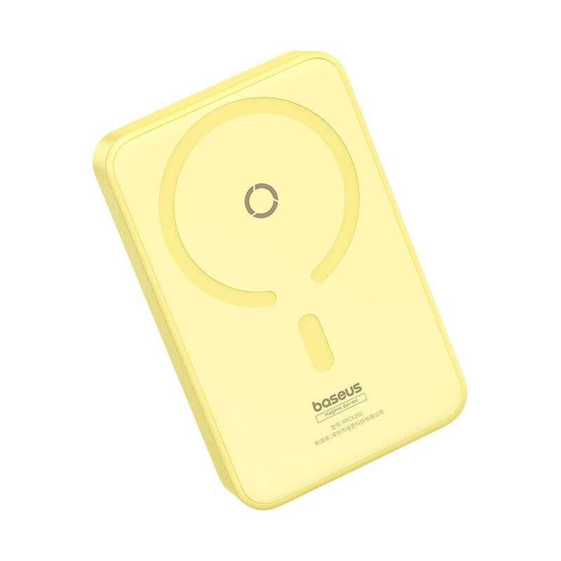 Externá bezdrôtová batéria Baseus MagPro PPCXZ05, 5000mAh, 20W, PD + FQI, 1 x QI - 1 x USB-C, Žltá P10064101Y23-00