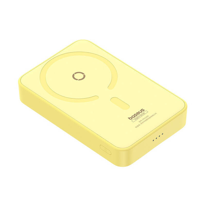 Externá bezdrôtová batéria Baseus MagPro PPCXZ05, 5000mAh, 20W, PD + FQI, 1 x QI - 1 x USB-C, Žltá P10064101Y23-00