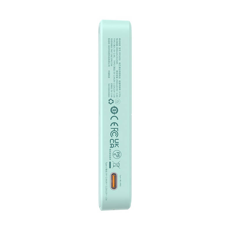 Externá bezdrôtová batéria Baseus MagPro PPCXZ05, 5000mAh, 20W, PD + FQI, 1 x QI - 1 x USB-C, Zelená P10064101333-00