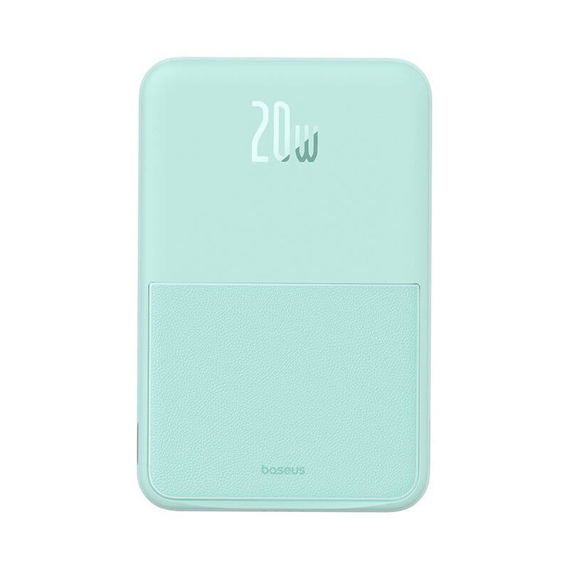 Externá bezdrôtová batéria Baseus MagPro PPCXZ05, 5000mAh, 20W, PD + FQI, 1 x QI - 1 x USB-C, Zelená P10064101333-00