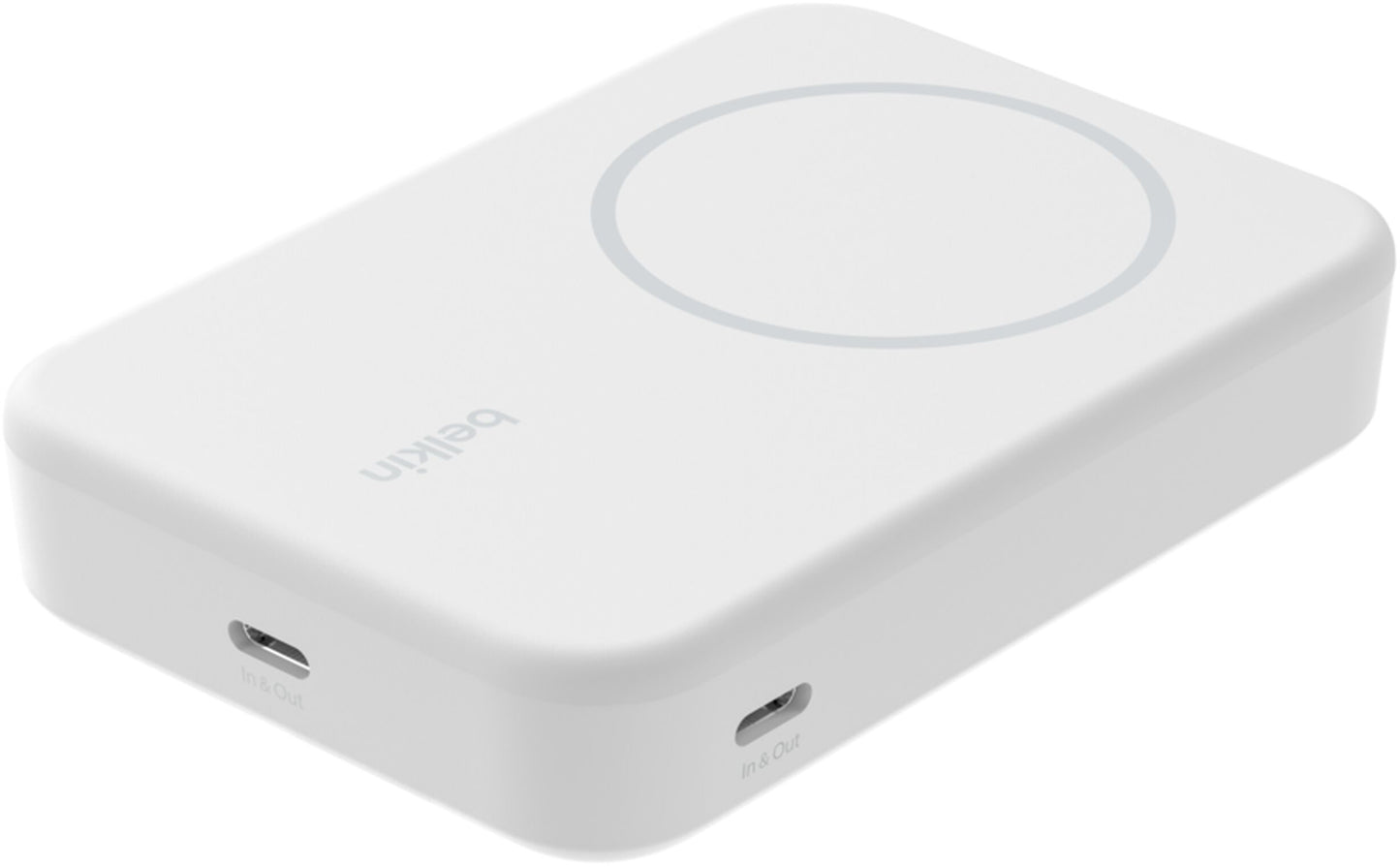 Bezdrôtová externá batéria Belkin BoostCharge Pro s podstavcom, 10000mAh, 15W, FQI, 1 x QI - 1 x USB-C, biela BPD008btWH