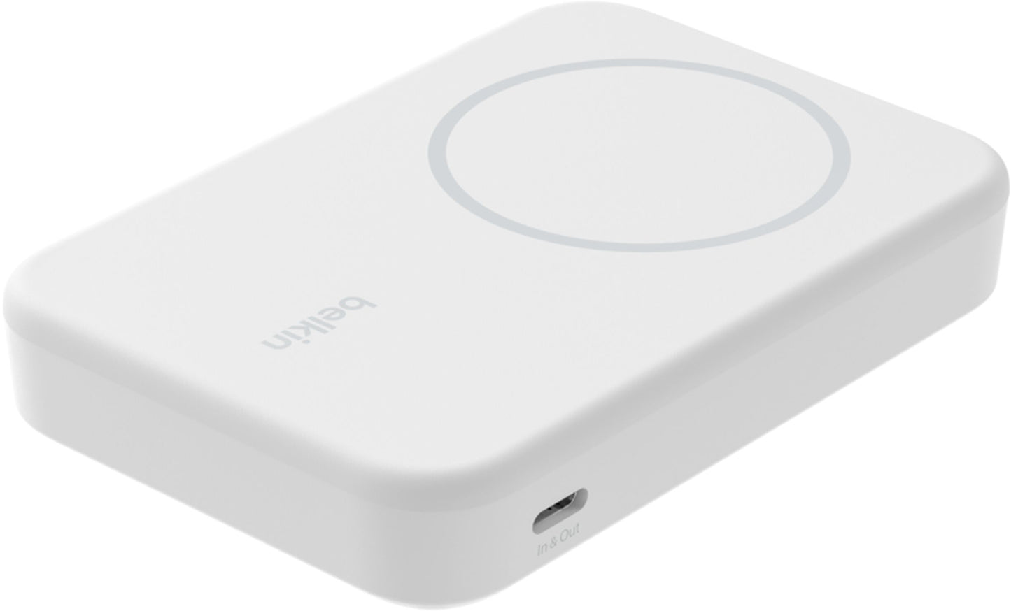 Bezdrôtová externá batéria Belkin BoostCharge Pro s opierkou, 8000mAh, 15W, FQI, 1 x QI - 1 x USB-C, biela BPD007btWH