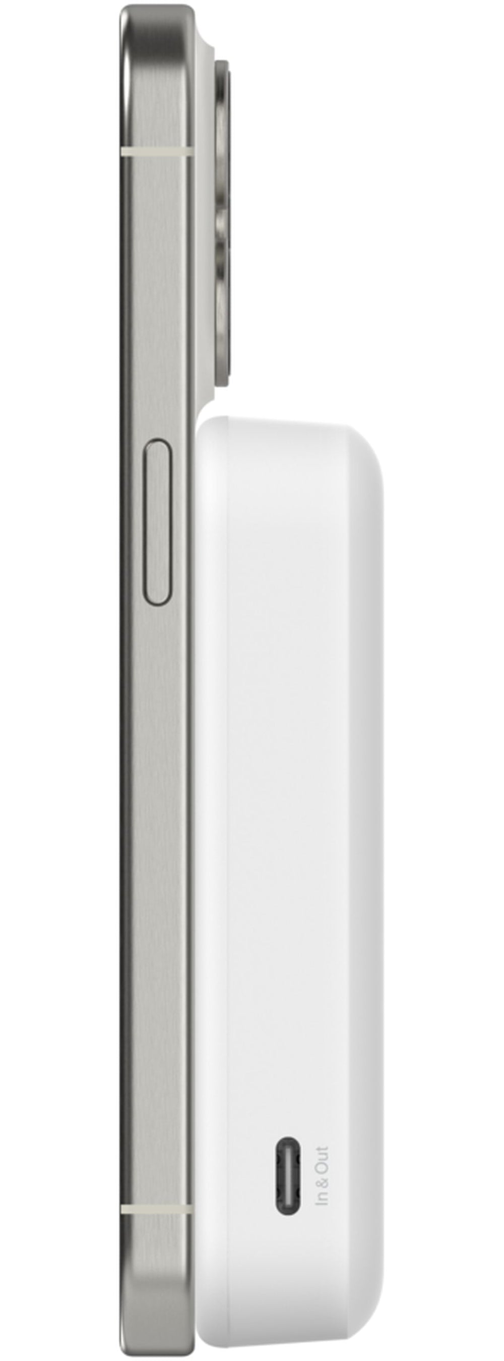 Bezdrôtová externá batéria Belkin BoostCharge Pro s podstavcom, 10000mAh, 15W, FQI, 1 x QI - 1 x USB-C, biela BPD008btWH