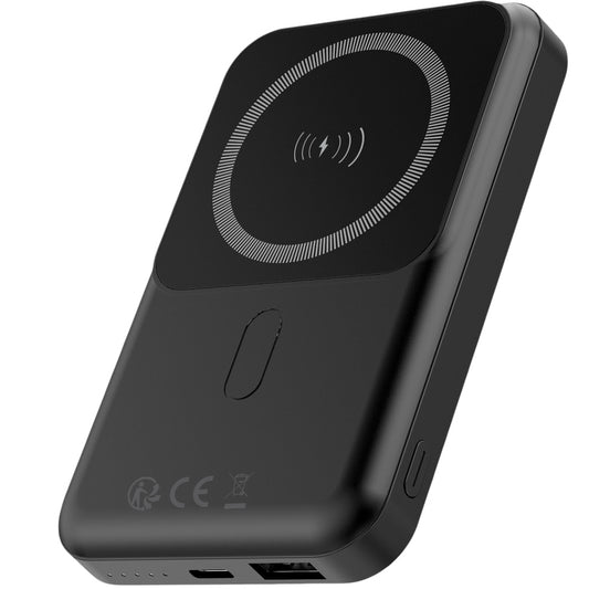 Forever MATB-100 Bezdrôtová externá batéria, 10000 mAh, 22,5 W, QC + PD + FQI, 1 x QI - 1 x USB-A - 1 x USB-C, čierna