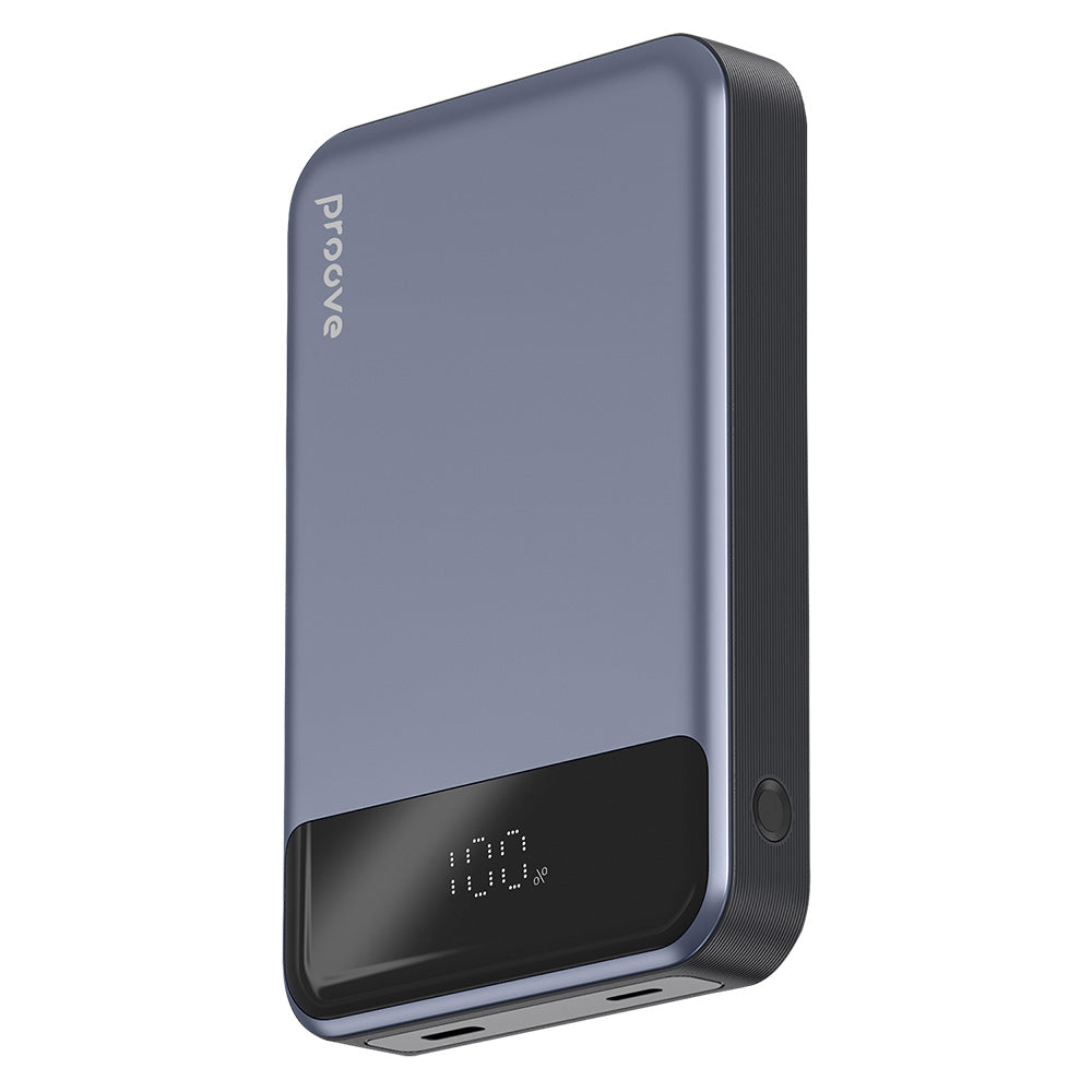 Externá bezdrôtová batéria Proove Hoodman, 10000mAh, 20W, PD + FQI, 1 x QI - 1 x USB-C, Sivá PBH120010003