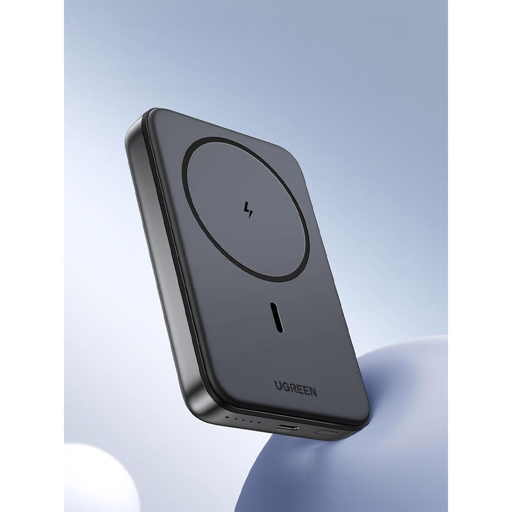 Externá bezdrôtová batéria UGREEN PB561, 10000mAh, 20W, PD + FQI, 1 x QI - 1 x USB-C, Čierna