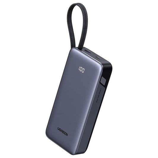 Externá batéria UGREEN PB536 (55988B), 20000mAh, 45W, QC + PD, 1 x USB-A - 2 x USB-C, Sivá