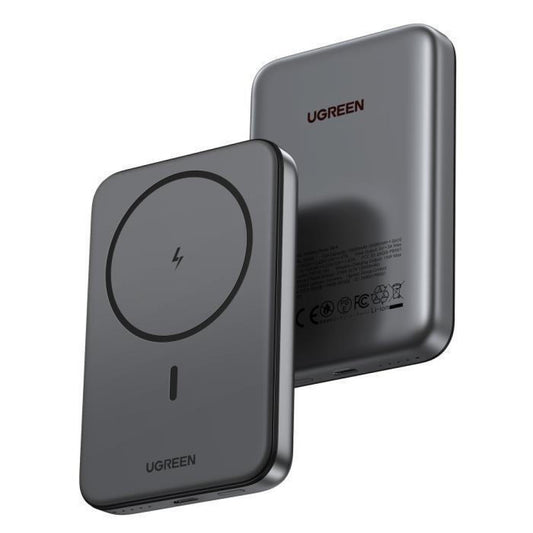 Externá bezdrôtová batéria UGREEN PB561, 10000mAh, 20W, PD + FQI, 1 x QI - 1 x USB-C, čierna