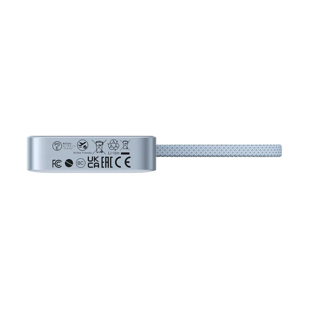 Bezdrôtová externá batéria UGREEN MagFlow PB773 (65958B), 10000mAh, 25W, PD + FQI, 1 x QI - 2 x USB-C, modrá