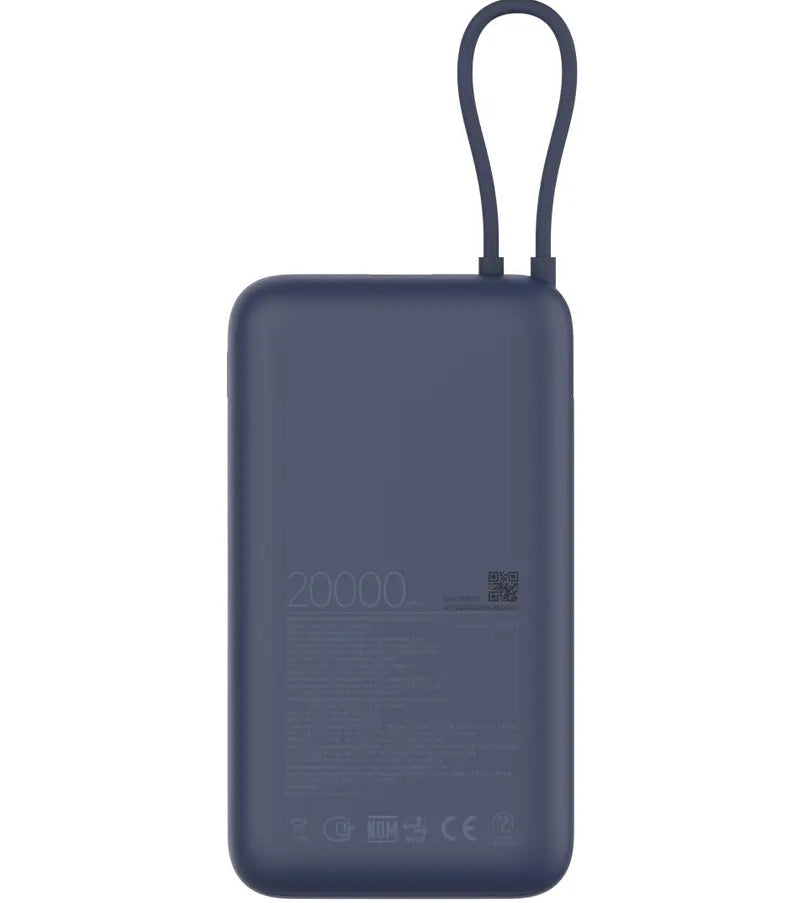 Externá batéria Xiaomi, 20000mAh, 33W, QC + PD, 1 x USB-A - 2 x USB-C, Modrá BHR8975GL