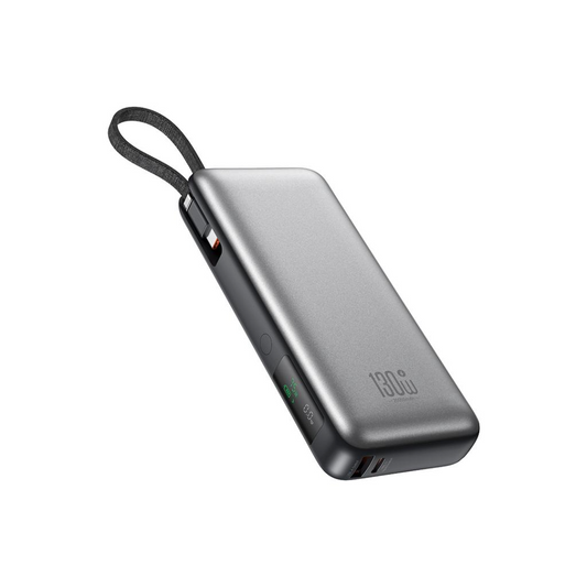 Externá batéria XO Design PR268, 20000mAh, 130W, QC + PD, 1 x USB-A - 2 x USB-C, Sivá