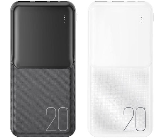 Externá batéria XO Design PR252, 20000mAh, 10W, 2 x USB-A, Biela