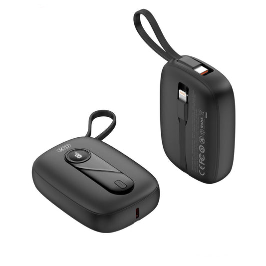 Externá batéria XO Design PR246, 10000mAh, 22.5W, PD, 1 x Lightning - 2 x USB-C, Čierna