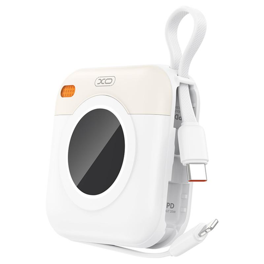 Externá batéria XO Design PR258, 10000mAh, 20W, QC + PD, 1 x Lightning - 1 x USB-C, Béžová