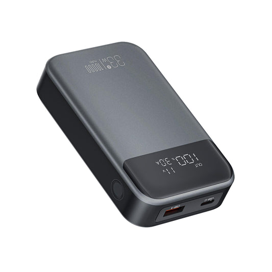 Externá batéria XO Design PR232, 10000mAh, 33W, QC + PD, 1 x USB-A - 1 x USB-C, Čierna