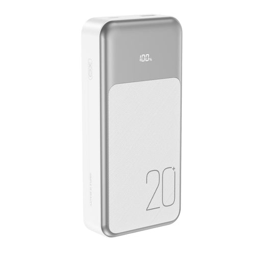 Externá batéria XO Design PR249, 20000mAh, 22.5W, QC + PD, 1 x Lightning - 1 x USB-A - 2 x USB-C, Biela