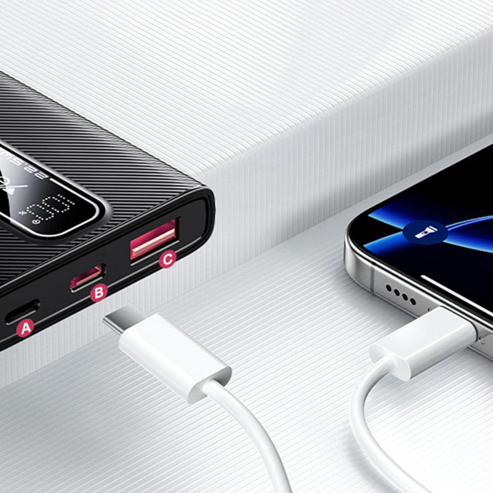 Externá batéria Yesido YP92, 5000mAh, 22.5W, QC + PD, 1 x USB-A - 1 x USB-C, Čierna